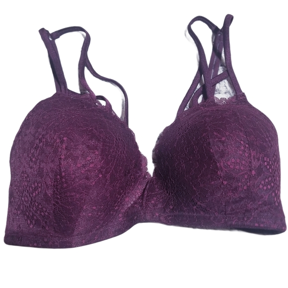 PINK Victoria's Secret Other - VS PINK Maroon Plum Lace Strappy Bralette